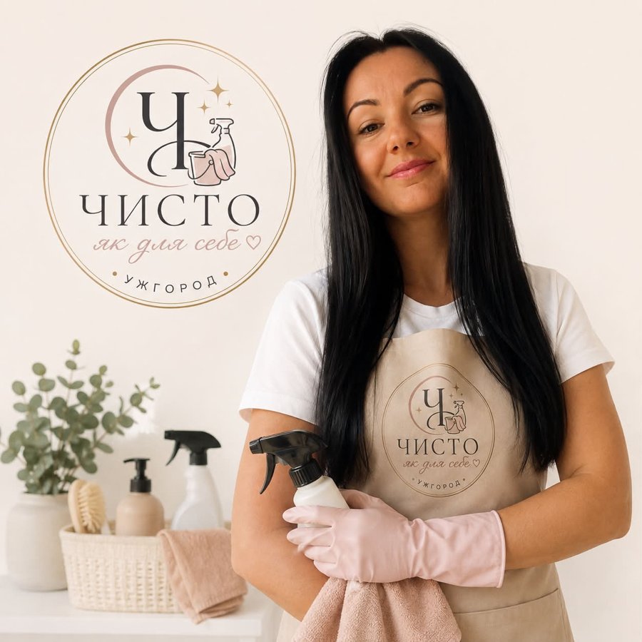 Майстер клінінгу «Чисто як для себе» з розпилювачем та рукавичками